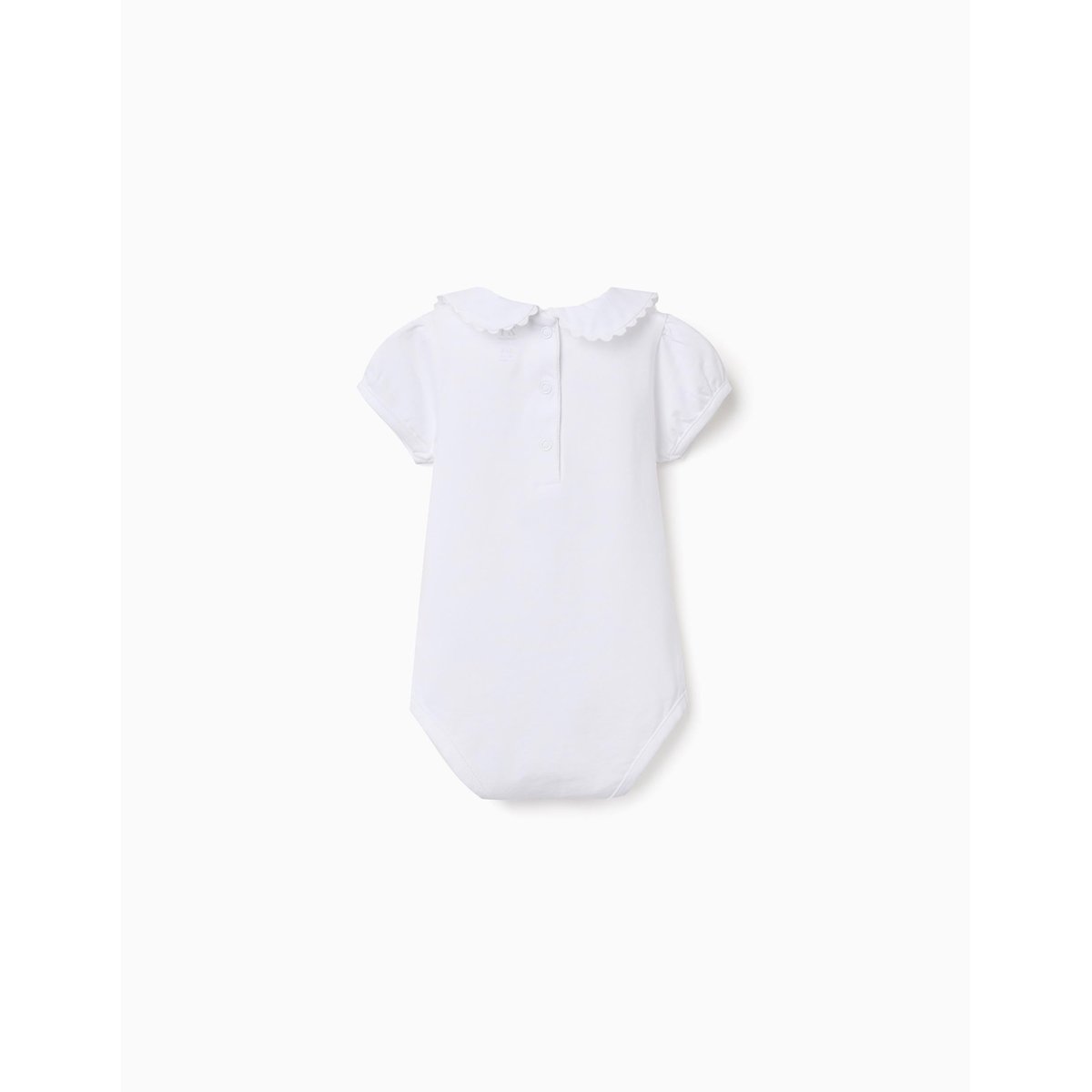 Body en coton avec col Claudine blanc, ZIPPY