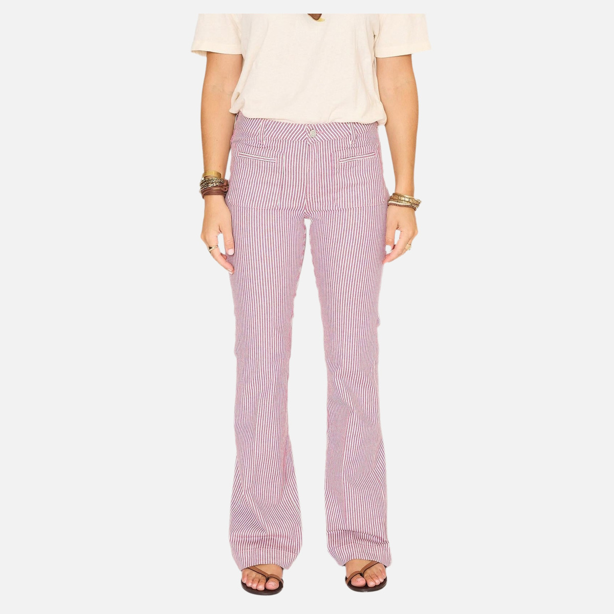 Jean THE DIANA PORTOFINO STRIPES rose, MKT STUDIO