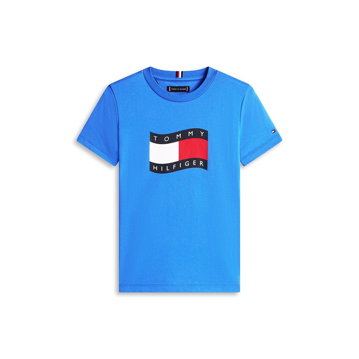 T-Shirt mit kurzen Ärmeln blau, TOMMY HILFIGER
