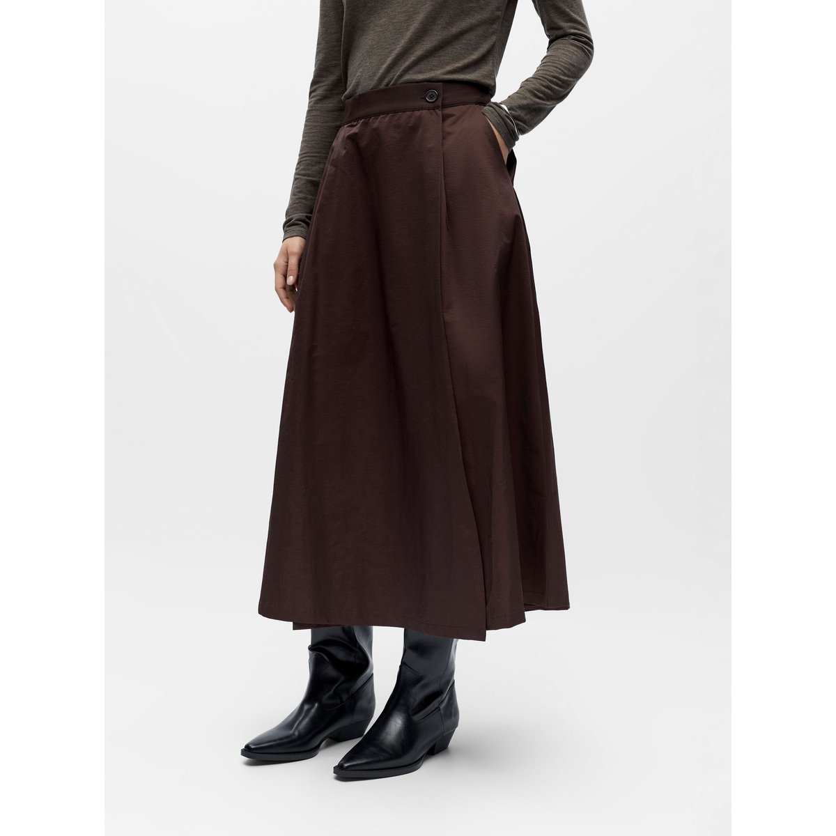 Jupe Mi-Longue seal brown, OBJECT