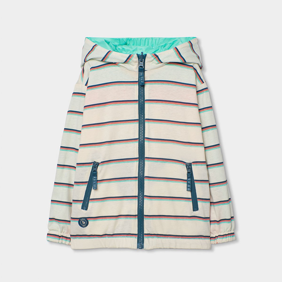 Parka réversible enfant tissu technique block vert, BOBOLI