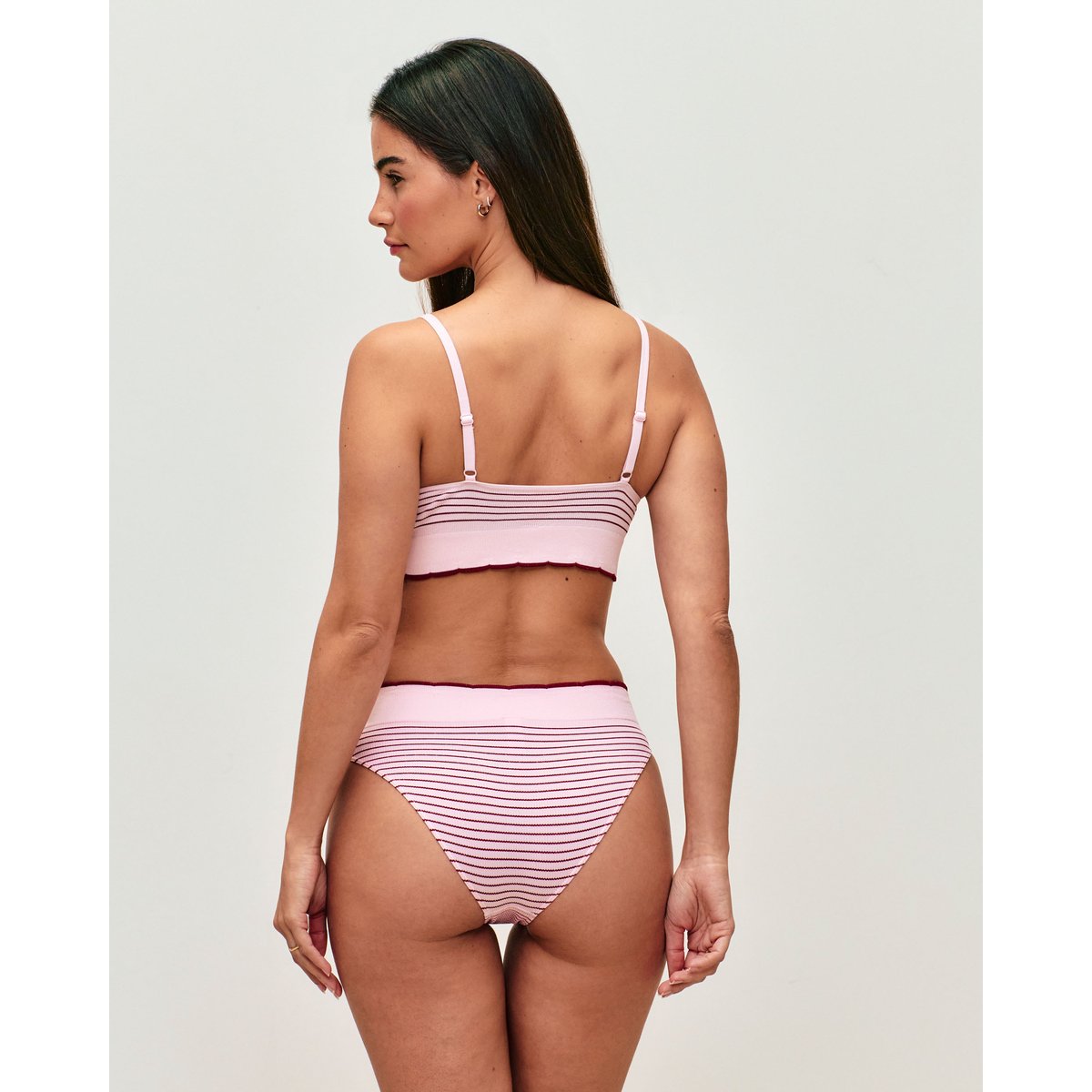 Culotte en seamless à rayures RAYURELOVIZ rose clair, UNDIZ