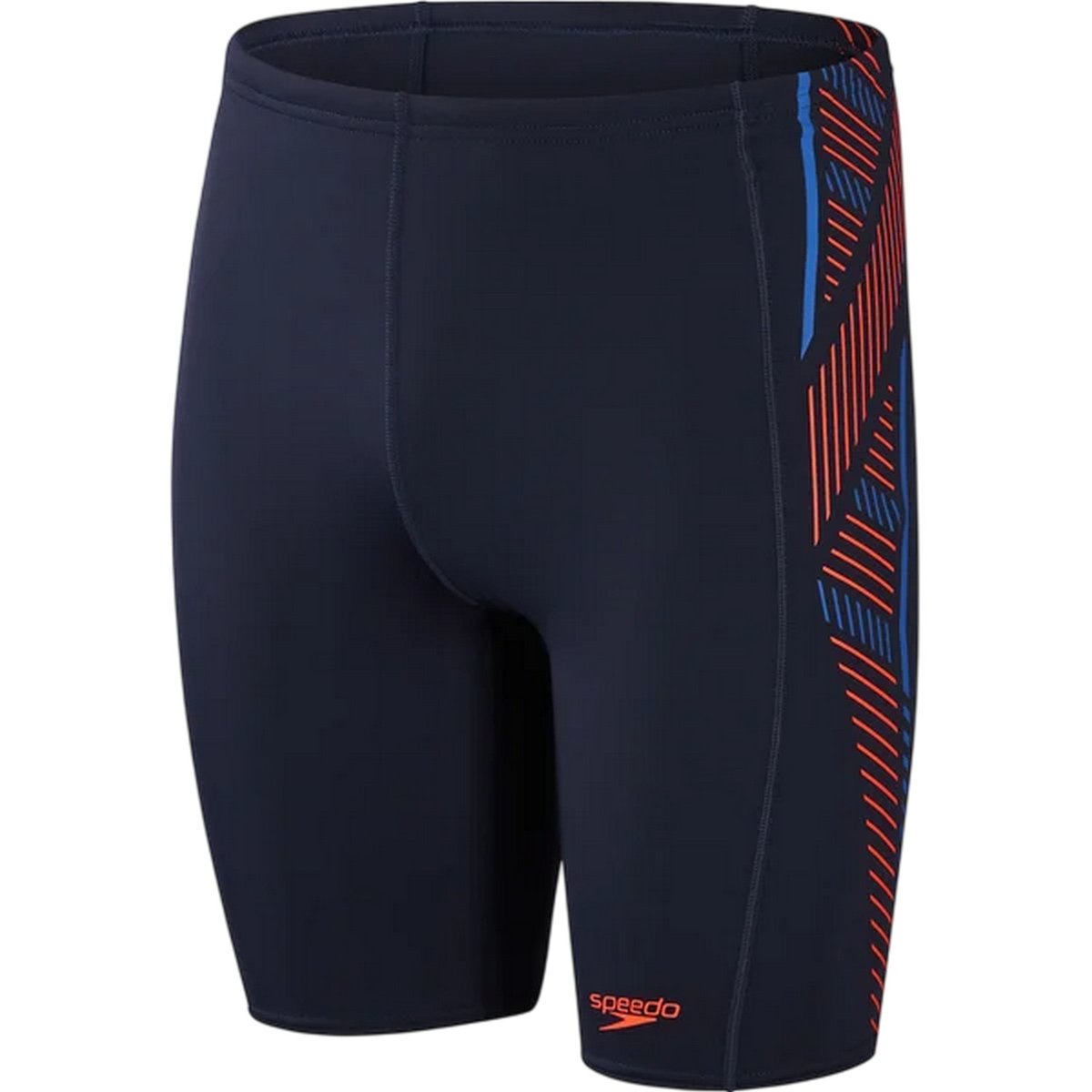 Jammer de natation motif/style à rayures bleu marine / orange, SPEEDO