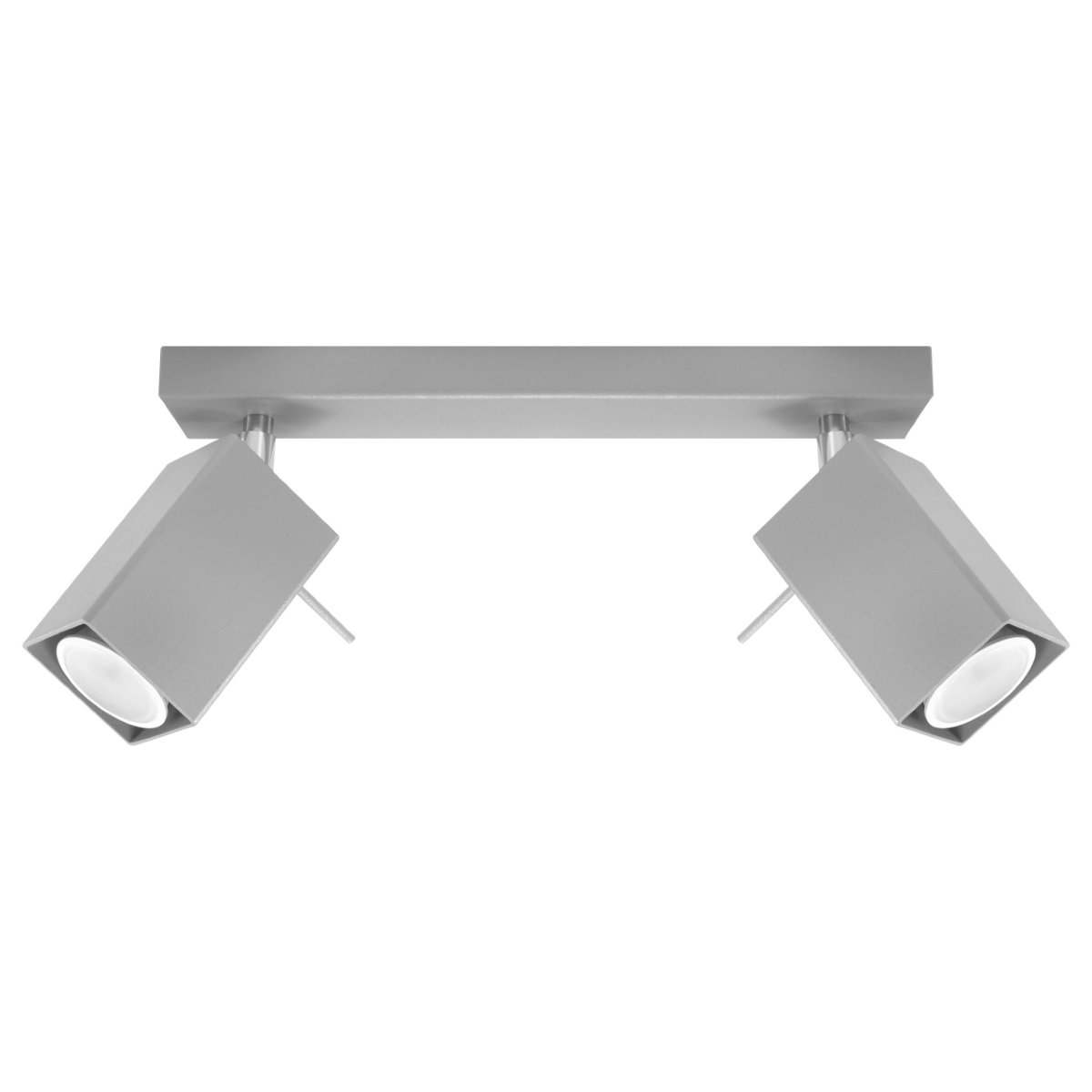 Plafonnier Acier Gris GU10 2 Merida gris, EDEN