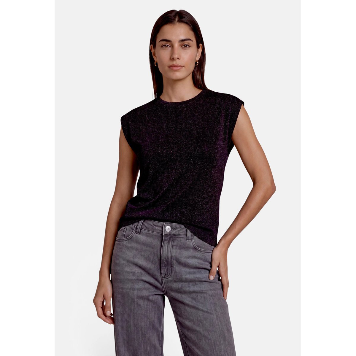 T-shirt au look scintillant black beauty, ZERO