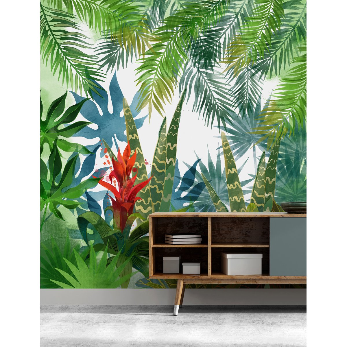 Papier peint panoramique PETITE JUNGLE multicolore, LE PAPIERS DE NINON