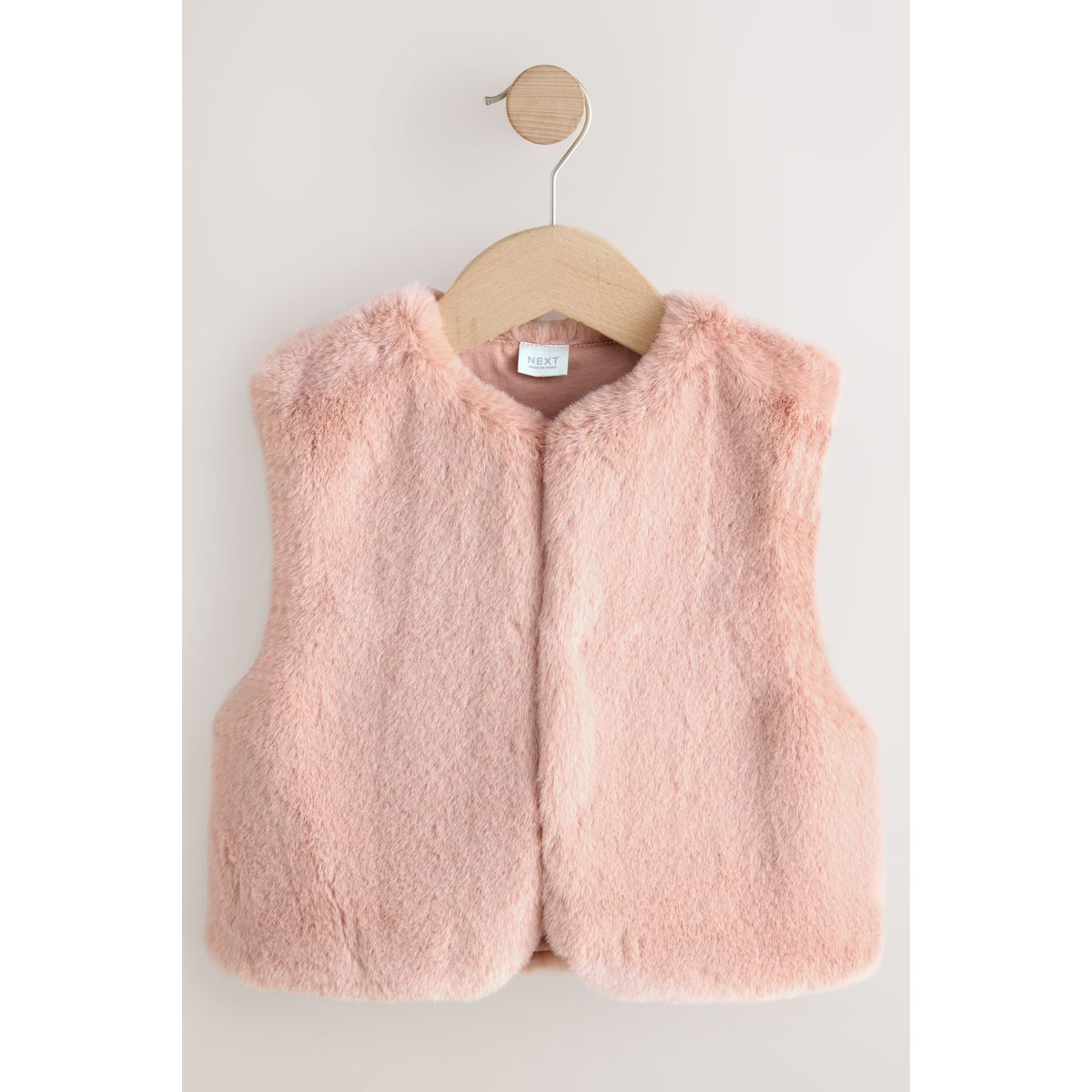Veste sans manches en imitation fourrure rose, NEXT
