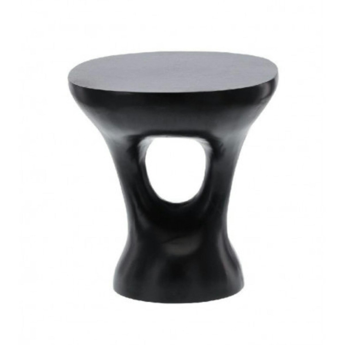 Bout de canapé noir à design sculptural KANO noir, PIER IMPORT