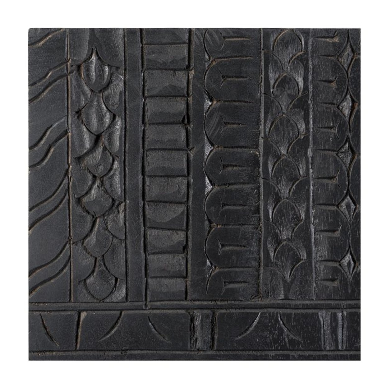 Armoire gravée en bois et métal - CHIMANE noir, MAISON PAVANE