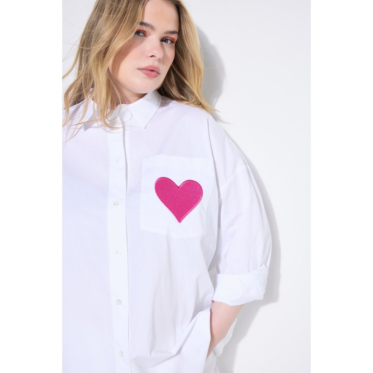 Chemisier oversize, imprimé dans le dos blanc cassé, STUDIO UNTOLD