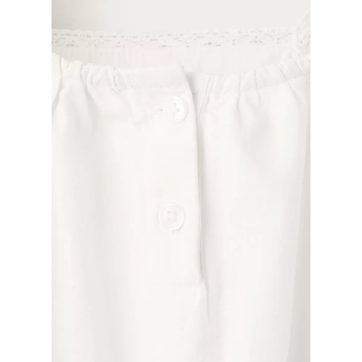 Robe en coton avec détail de perles blanc cassé, MANGO BABY