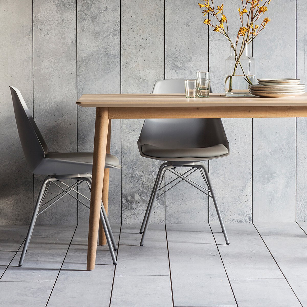 Dhule Herringbone Oak Dining Table (Seats 6) brown , ÉDITÉ
