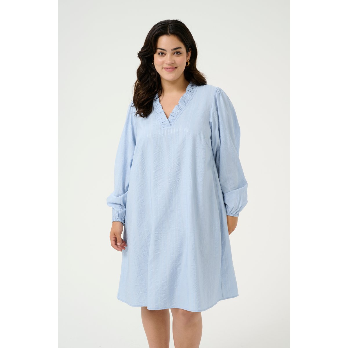 Dress bleu soft chambray, KAFFE CURVE