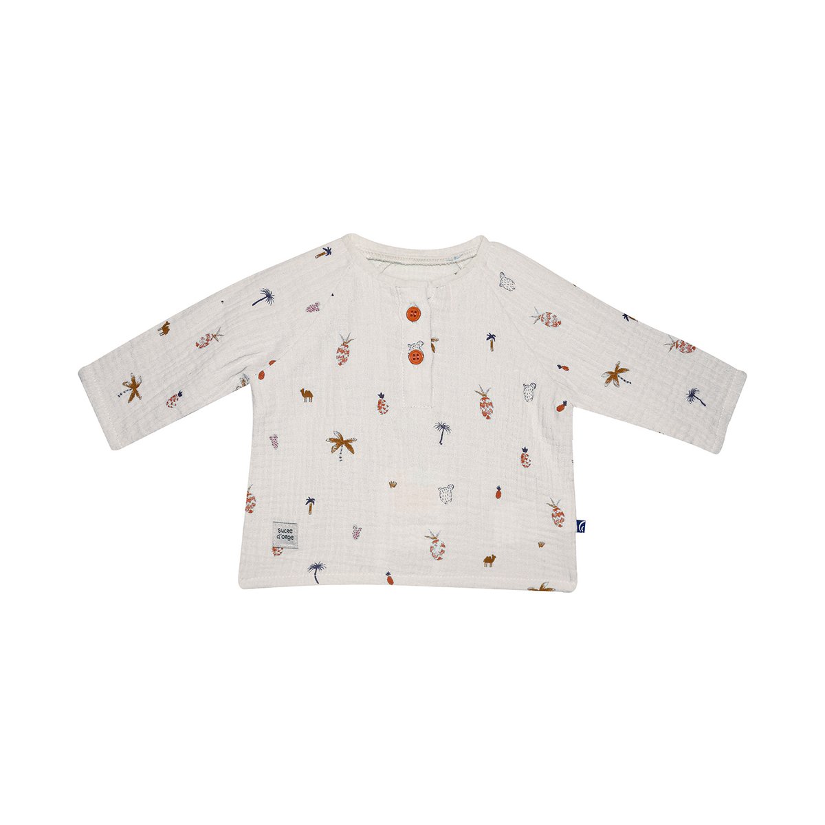 Chemise pantalon nino manches longues naissance blanc, SUCRE D'ORGE