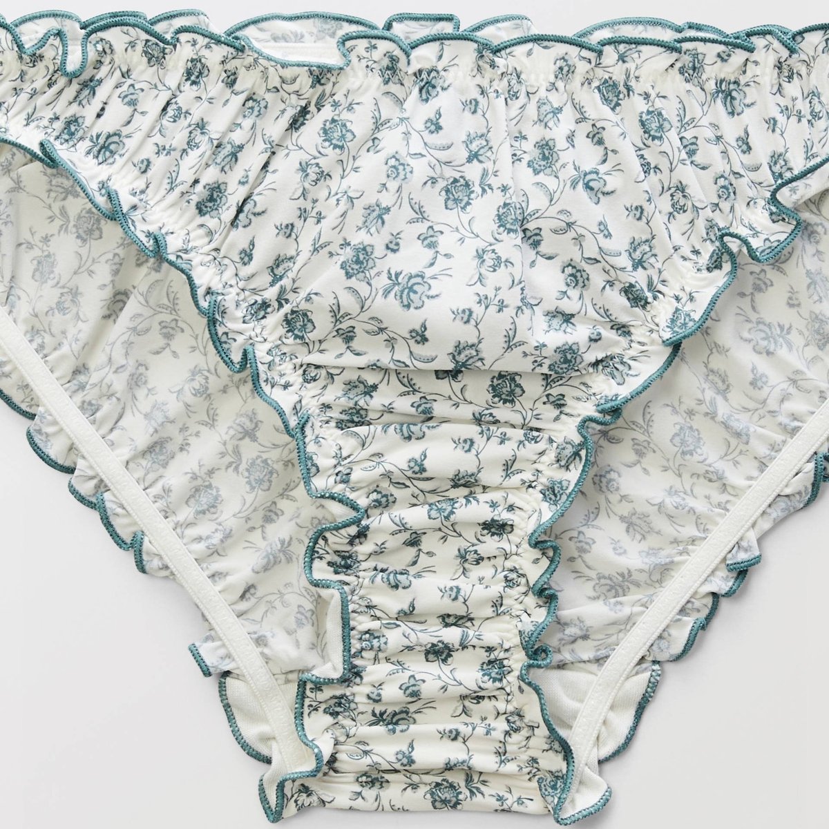 Culotte froufrou ZOE en microfibre imprimée ecru, MONOPRIX