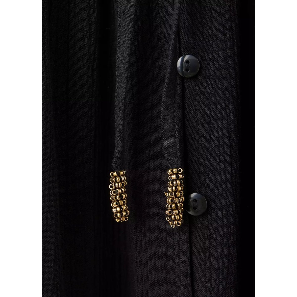 Blouse fluide détails métalliques noir, MANGO TEEN