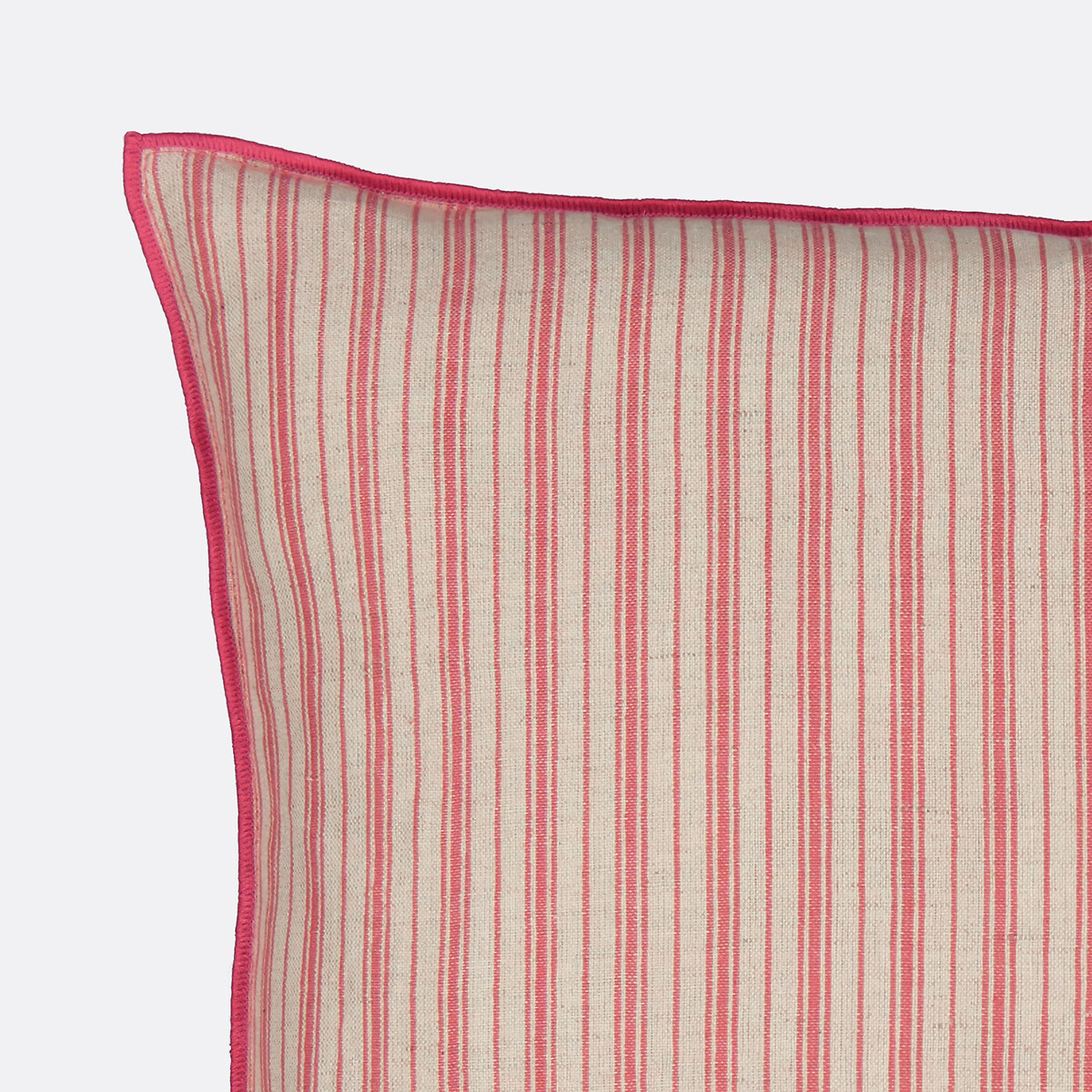 Funda de cojín de lino/algodón, Enni rosa , LA REDOUTE INTERIEURS
