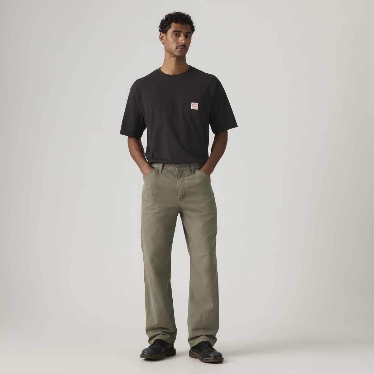 Pantalon 568™ Loose Straight Carpenter vert - dried oregano lw canvas, LEVI'S