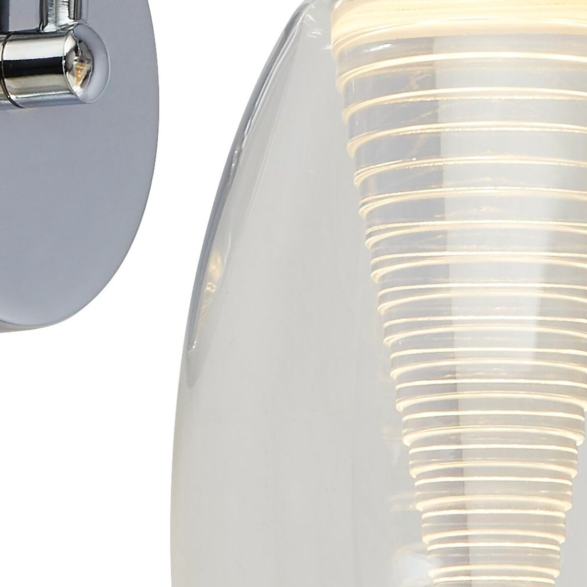 Miki Glass Wall Light chrome, SO'HOME
