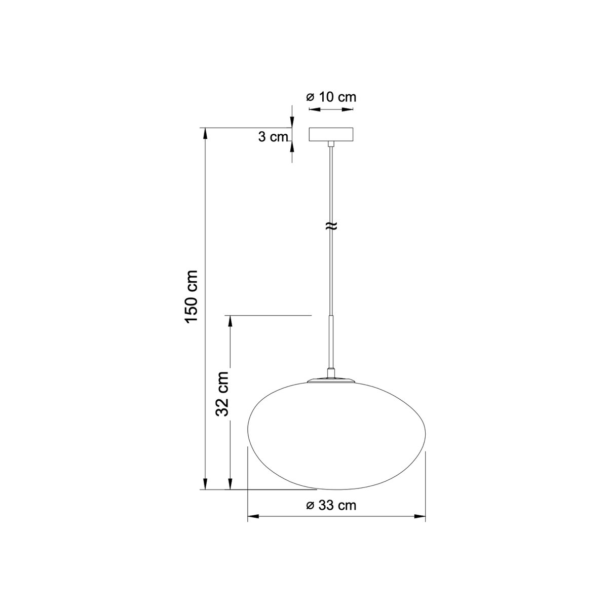 Suspension en verre au design sobre - VEGLIA blanc, KOSILUM