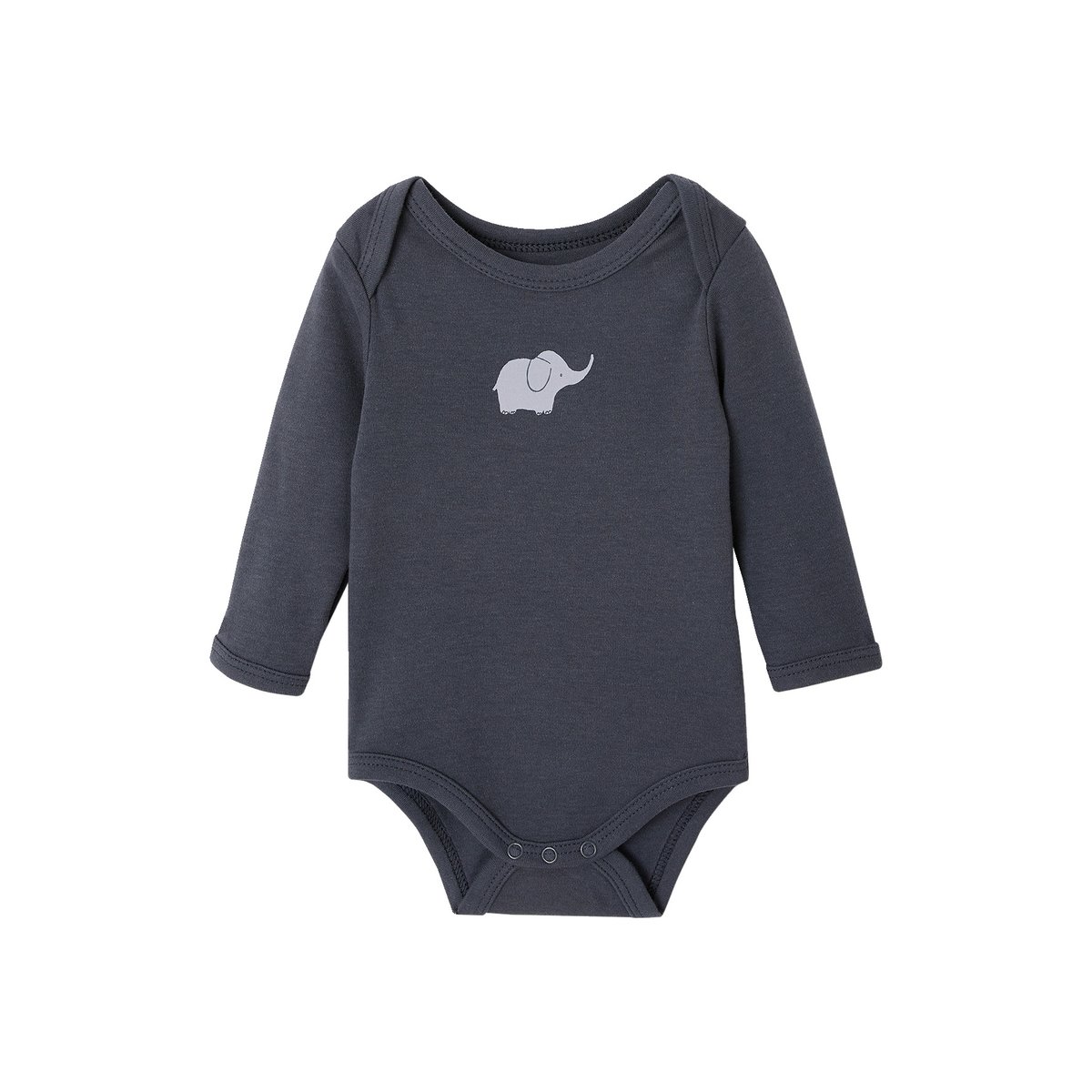 Lot de 5 bodies manches longues cappuccino, VERTBAUDET