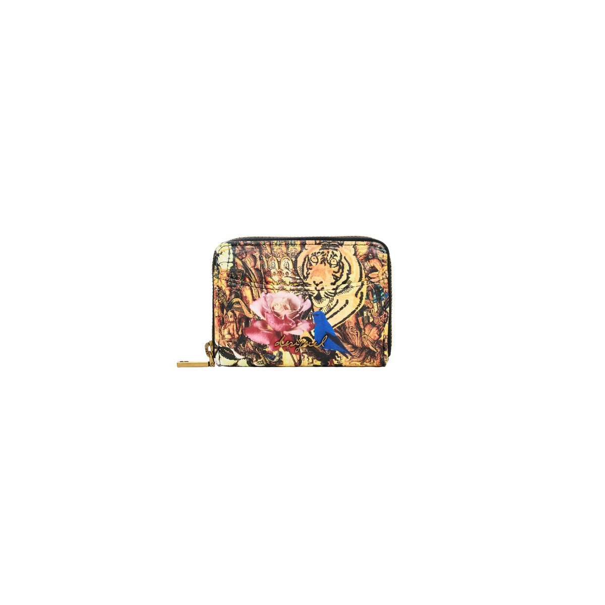 porte-monnaie imprimé m c lacroix marron, DESIGUAL