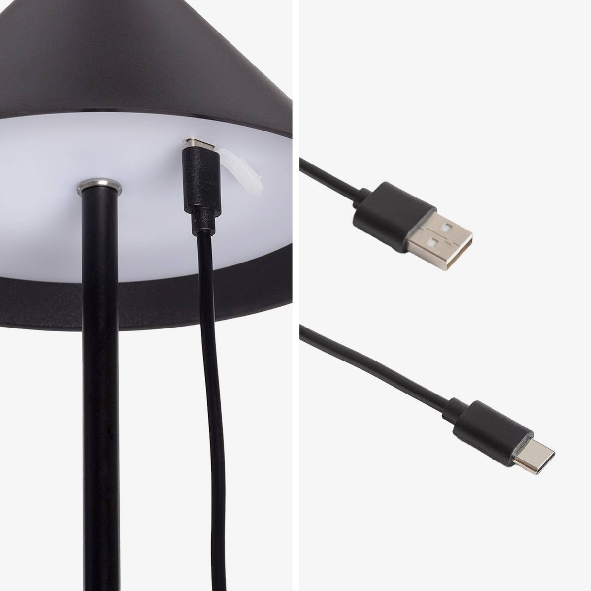 Lampe de table intérieur/extérieur LED sans fil H 32cm ADAM blanc, SWEEEK