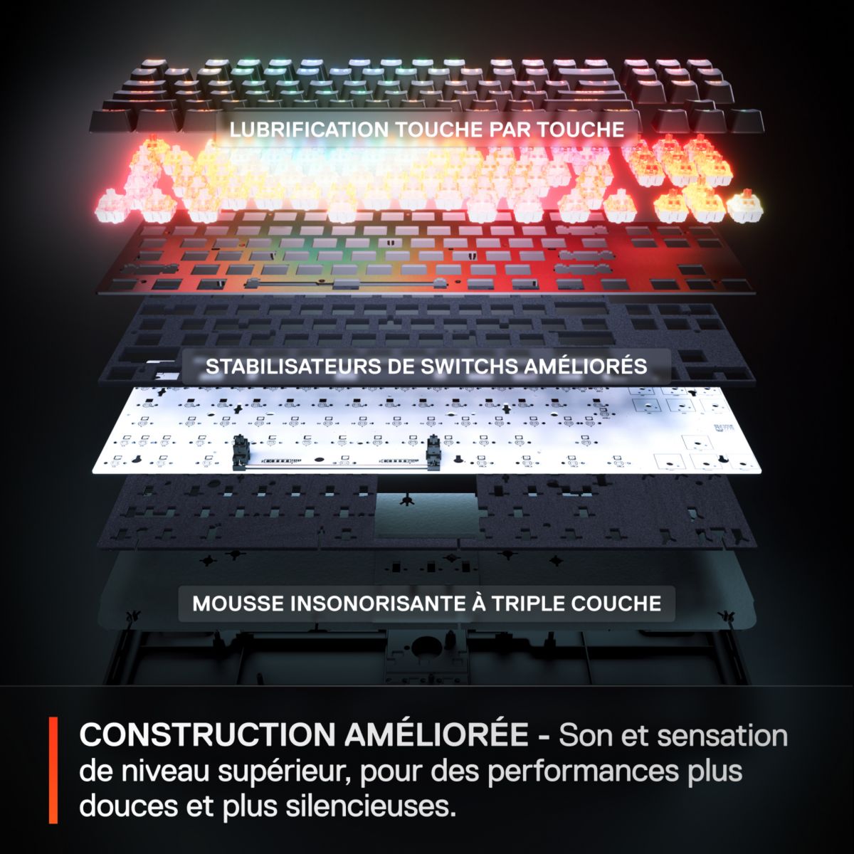Clavier gamer Apex Pro Mini Gen 3 FR couleur unique, STEELSERIES