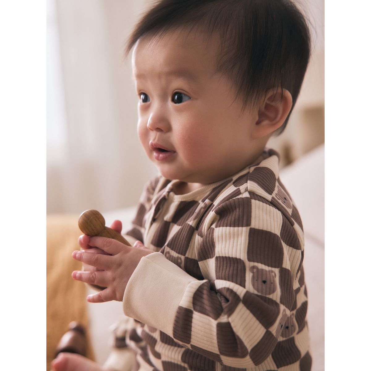 Dors-bien à zip double sens bébé, lot de 4 marron, NEXT