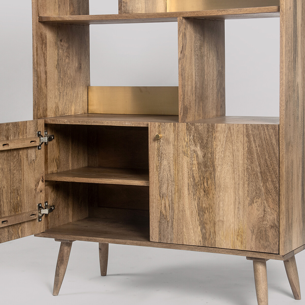 Fresco Mango Wood 2 Door Shelving light wood, SWOON