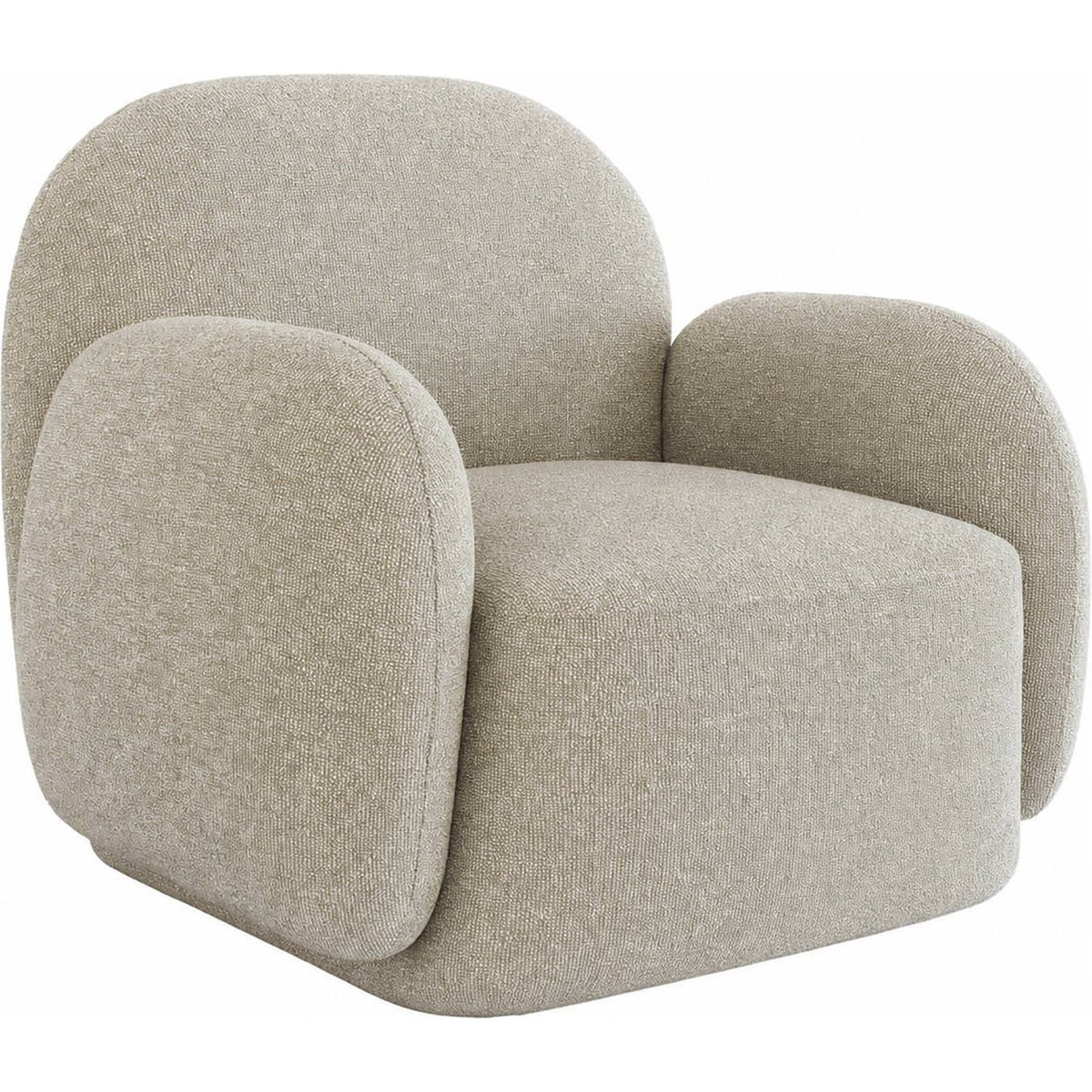 Fauteuil lounge enveloppant beige lodge, RECOLLECTION