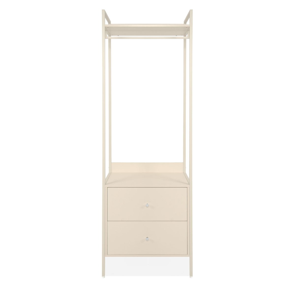Dressing ouvert bois et métal beige, TERRE DE NUIT