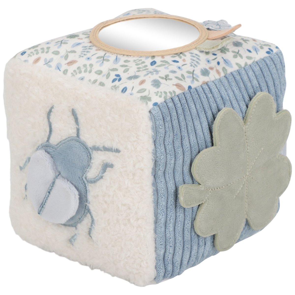 Cube d'activités bleu, gris, beige, LITTLE DUTCH