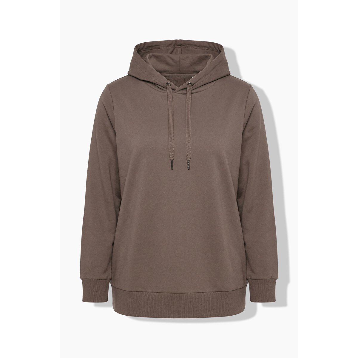 Sweat-shirt à capuche taupe sombre, ULLA POPKEN