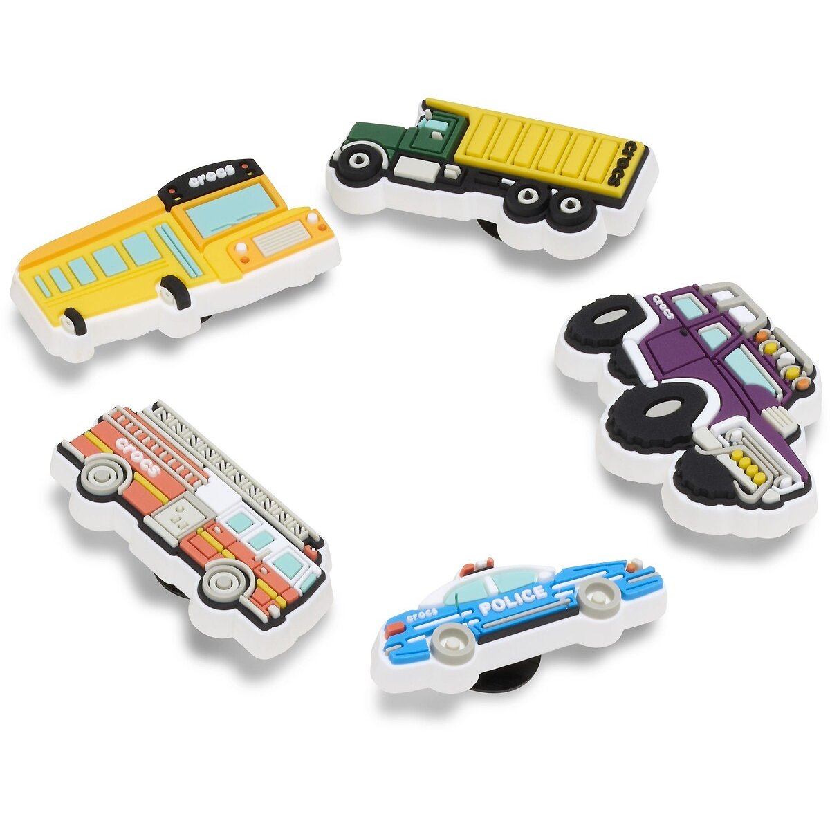 Lots de 5 jibbitz Everyday Vehicles multicolore, CROCS