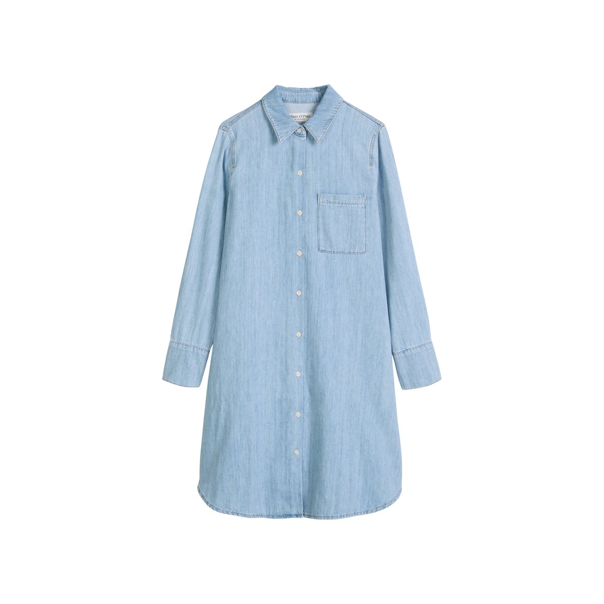 Robe en jean A-Shape en coton organique fluide bleu clair, MARC O'POLO