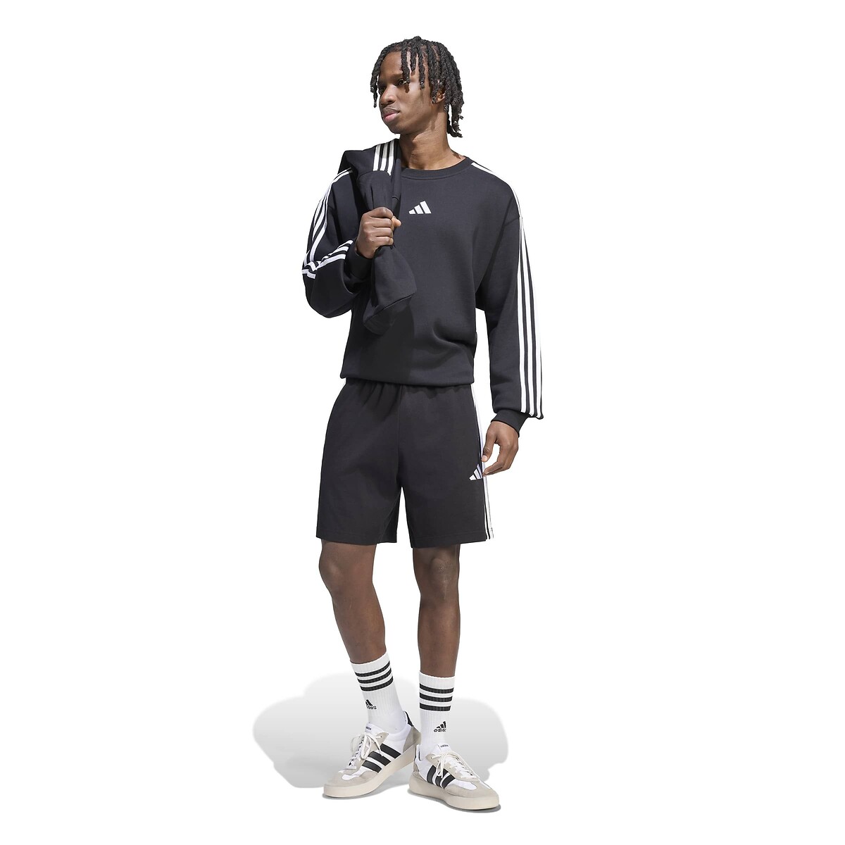 Short, longueur genou, ESSENTIALS noir, ADIDAS SPORTSWEAR