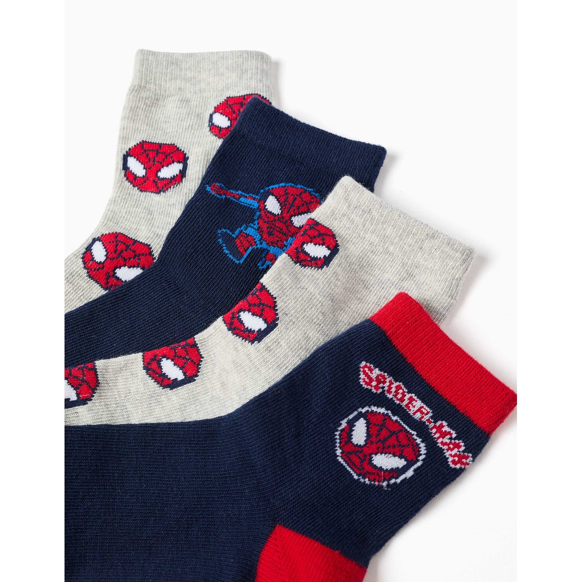 Lot de 4 paires de chaussettes avec Spider-Man multicolore, ZIPPY