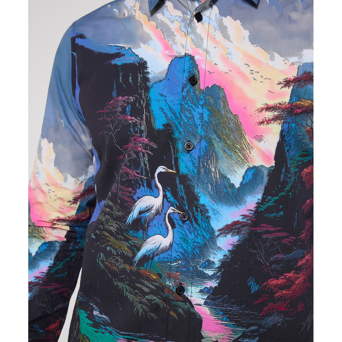Chemise Imprimé Paysage Somptueux bleu, JOE BROWNS