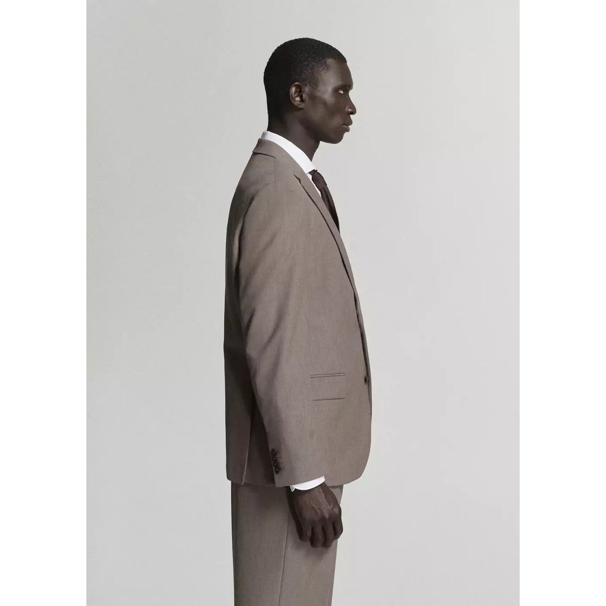 Veste de costume London regular-fit marron moyen, MANGO MAN