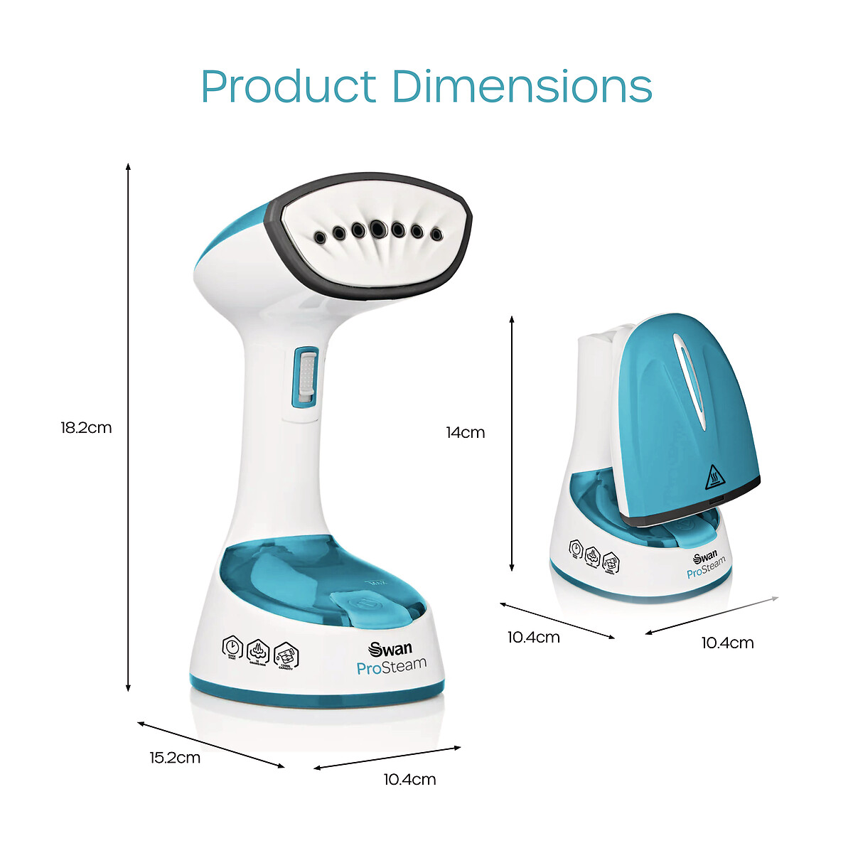 ProSteam Foldable Garment Steamer - SI2030 white, SWAN