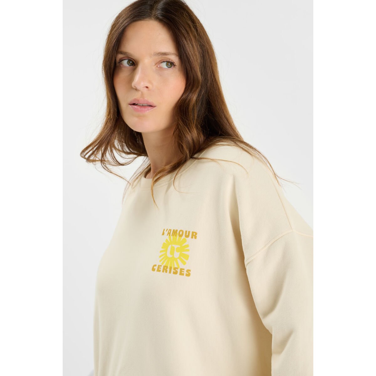 Sweat-Shirt SUNA craie, LE TEMPS DES CERISES