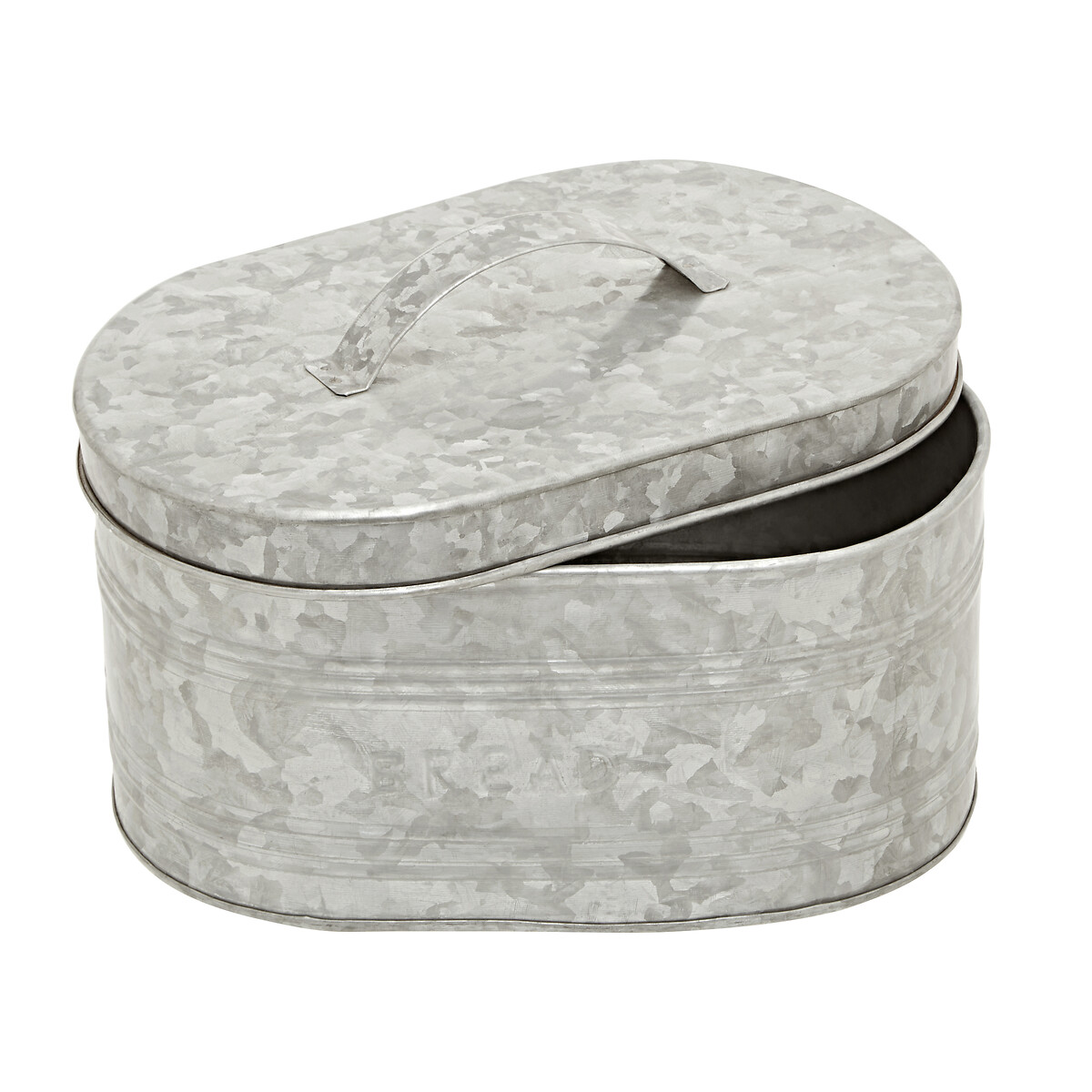 Galvanised Steel Bread Bin silver-coloured, SO'HOME