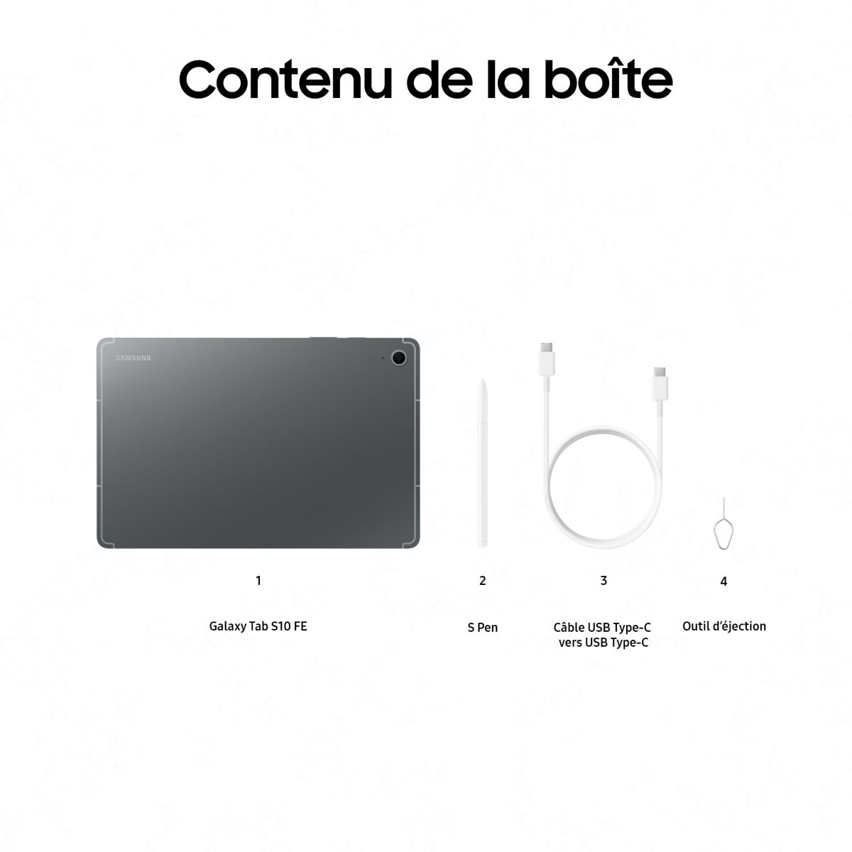 Tablette Android Galaxy Tab S10FE Wi-Fi 256Go Gris avec Galaxy IA gris, SAMSUNG