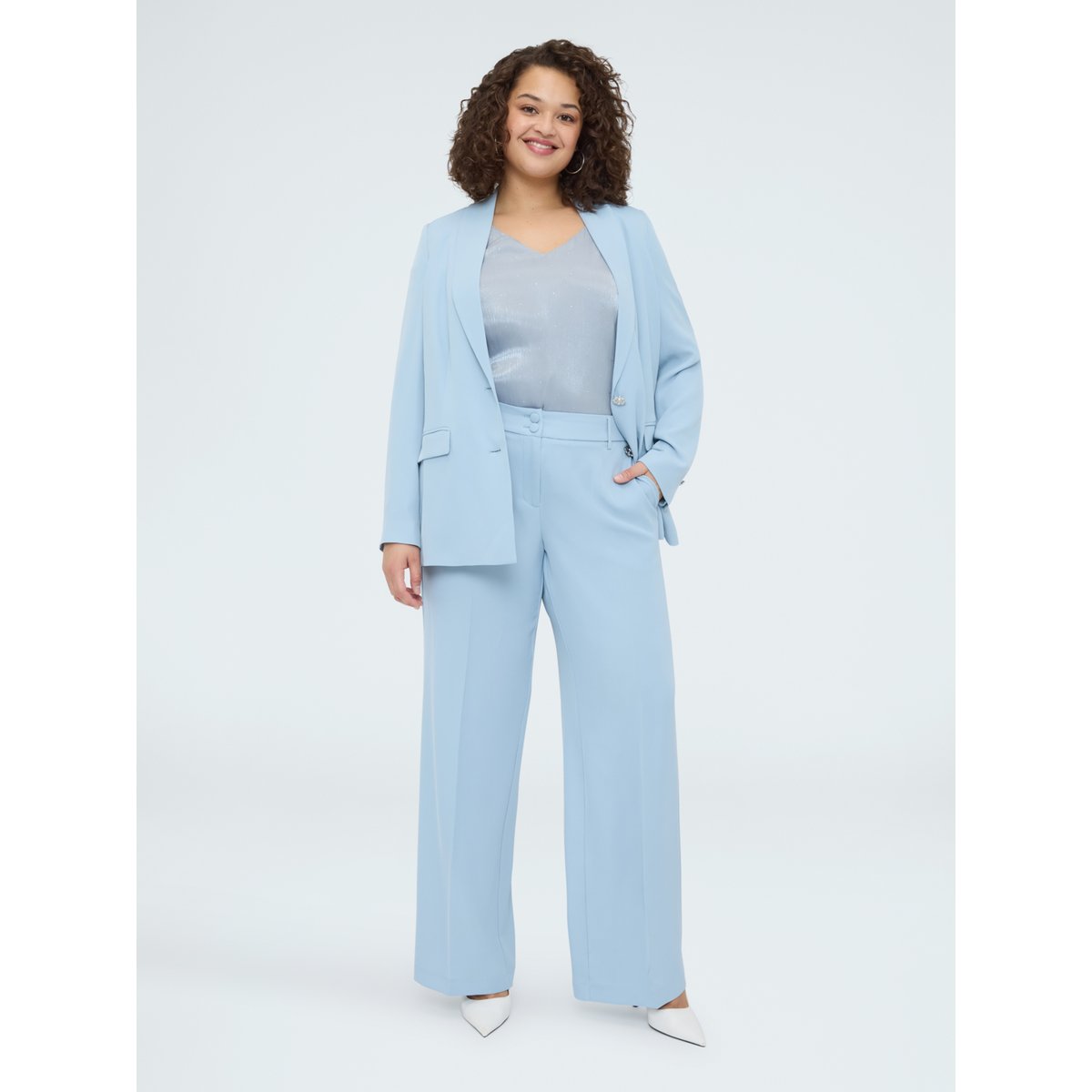 Pantalon à jambes larges light - blue, FIORELLA RUBINO