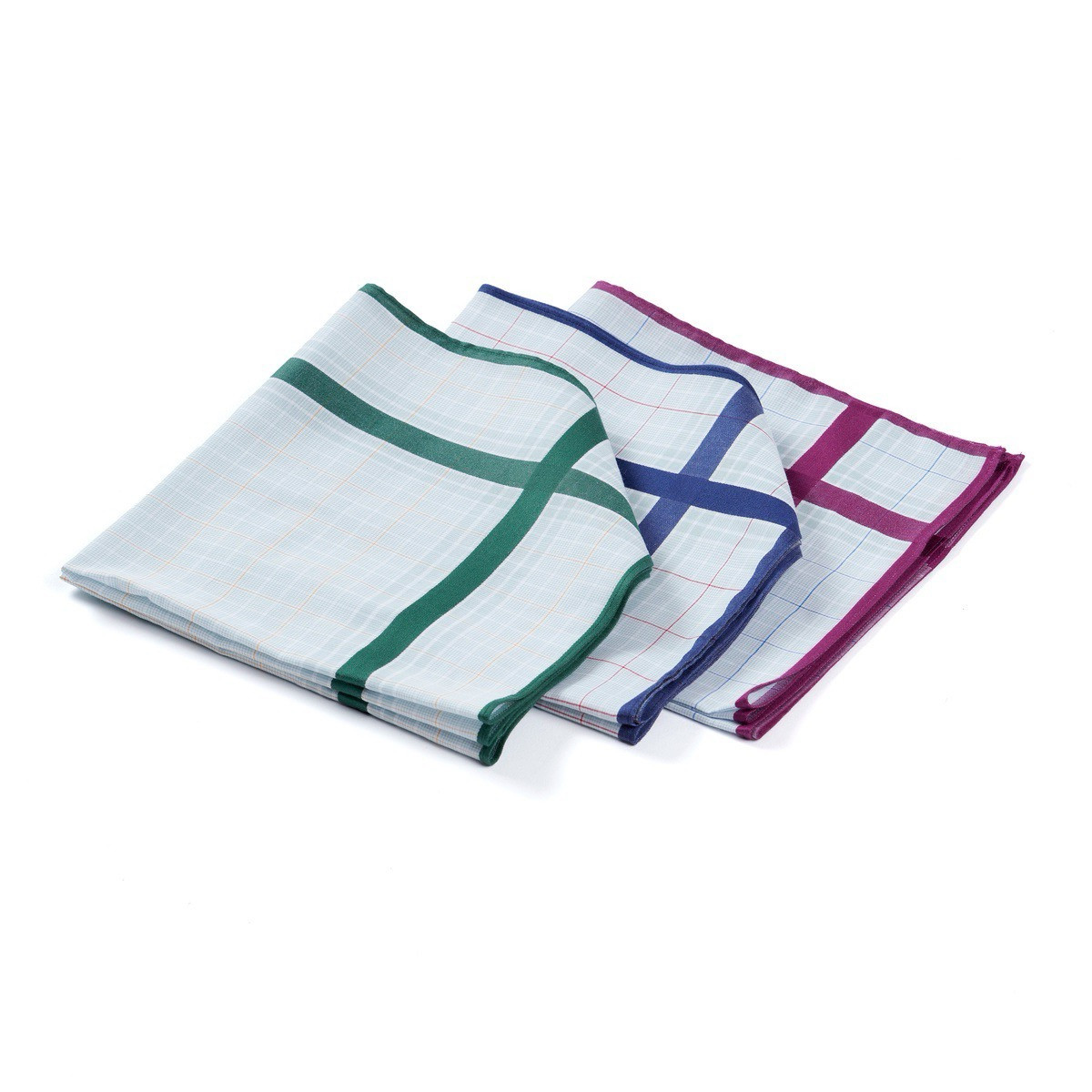 Lot de 6 Mouchoirs Pascal - Coton Jacquard blanc, TRADITION DES VOSGES