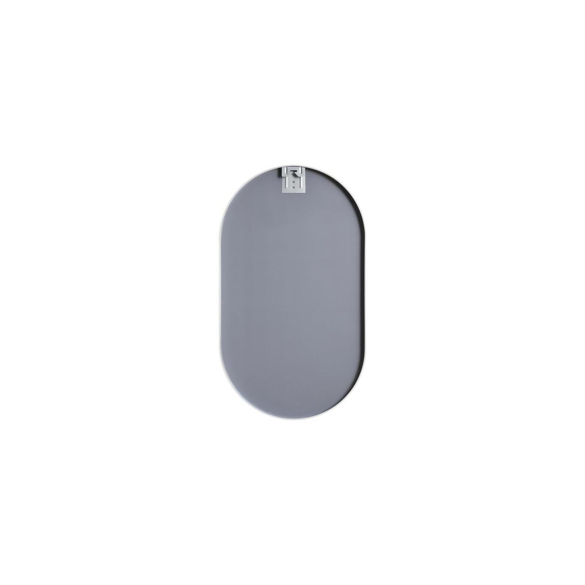Ensemble lave-mains avec niche et miroir ovale NIKA chêne et blanc, MOB IN