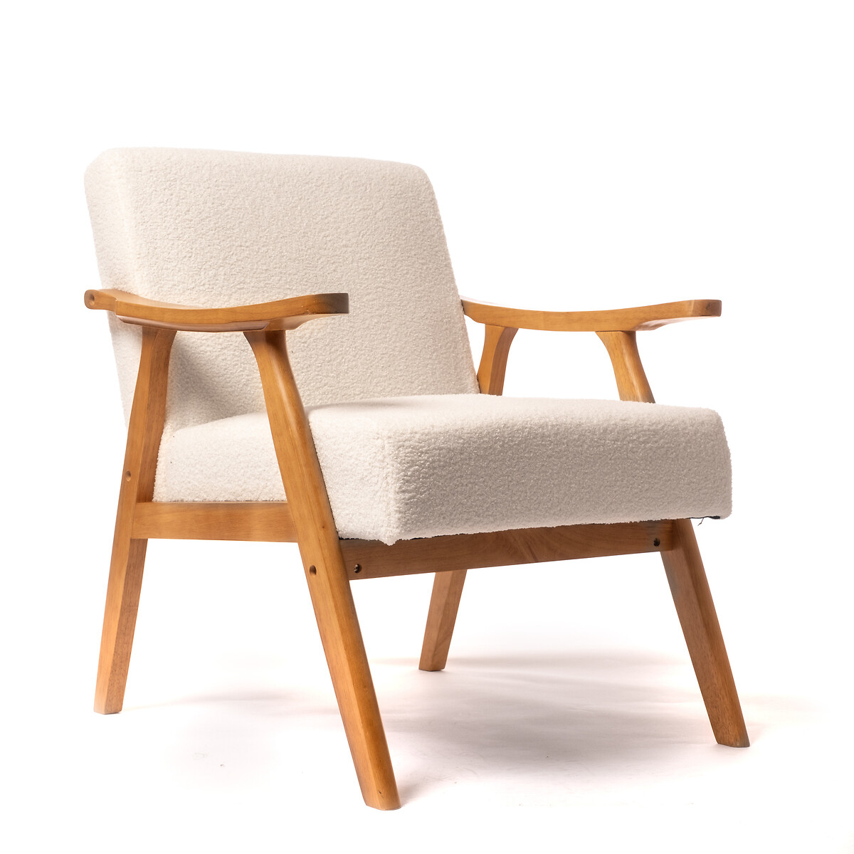 Mid Century Bouclé Armchair cream, SO'HOME
