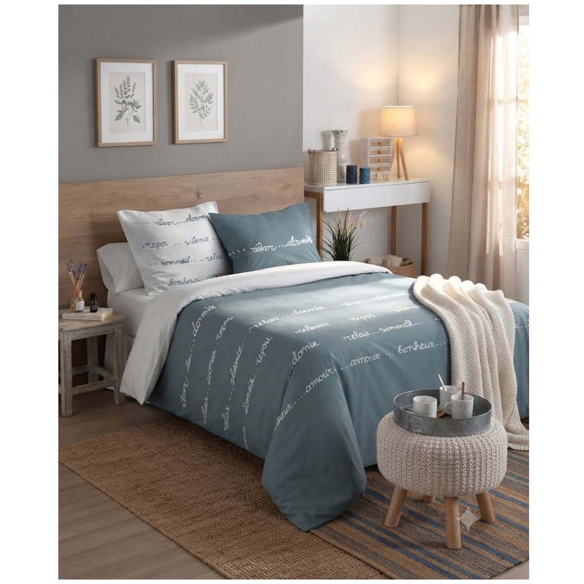 Parure de lit Collection Doux rêves bleu, EDEN