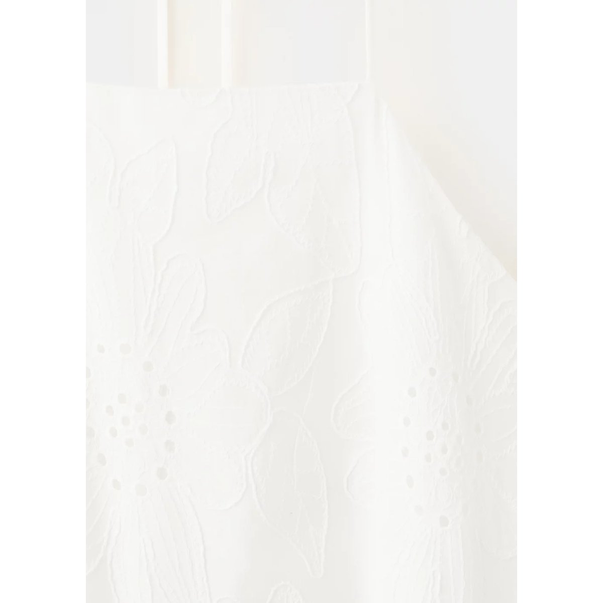 Robe halter avec broderies ajourées blanc cassé, MANGO